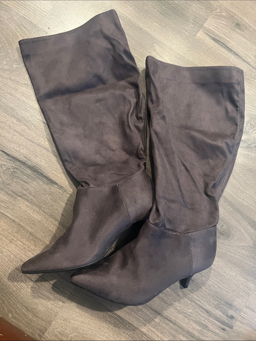 Journee Collection Vellia Boot Womens Shoes Size 8 XWC X-Wide Calf‎ Gray 7589